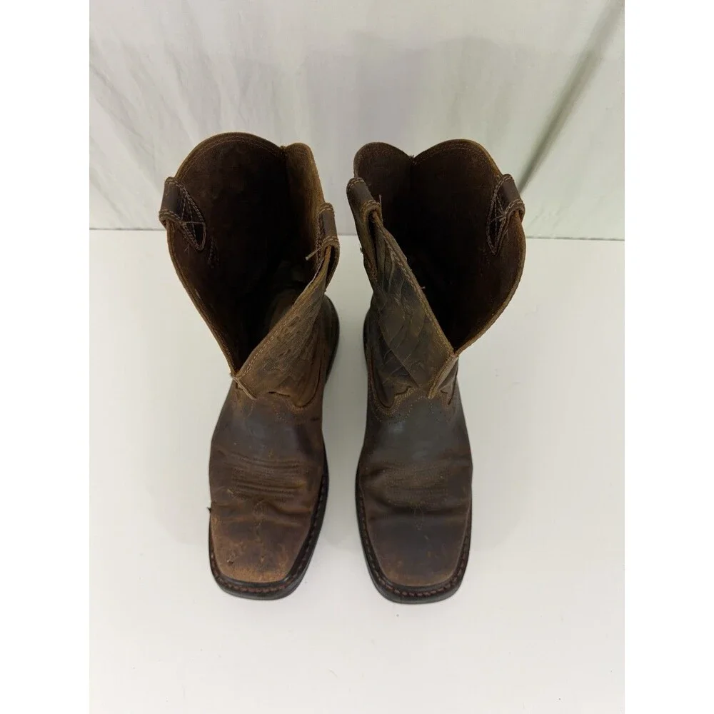 Ariat Sierra Shock Shield Patriot Brown Mens Sz 10D American Flag Work Boots